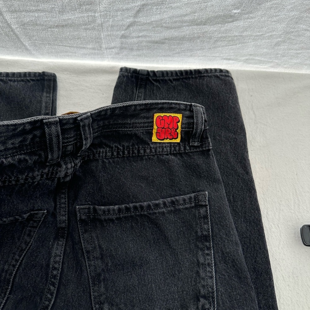 Gmpure Black Relaxed Jeans High Waist Vintage Look #A - Picture 3 of 9